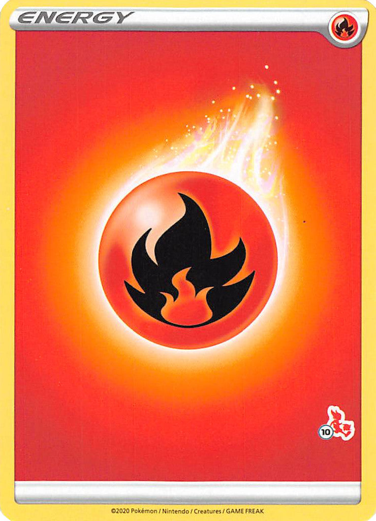 Fire Energy (Cinderace Stamp #10) [Battle Academy 2022] | The Time Vault CA