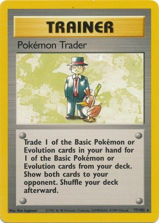 Pokemon Trader (77/102) [Base Set Unlimited] | The Time Vault CA