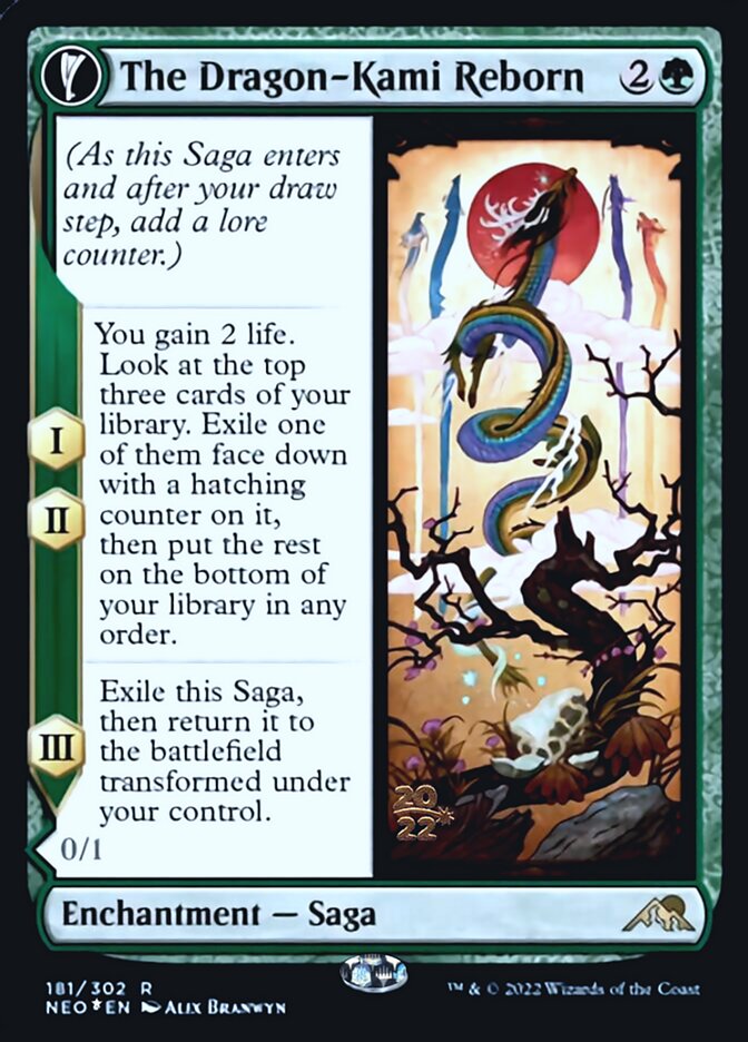 The Dragon-Kami Reborn // Dragon-Kami's Egg [Kamigawa: Neon Dynasty Prerelease Promos] | The Time Vault CA