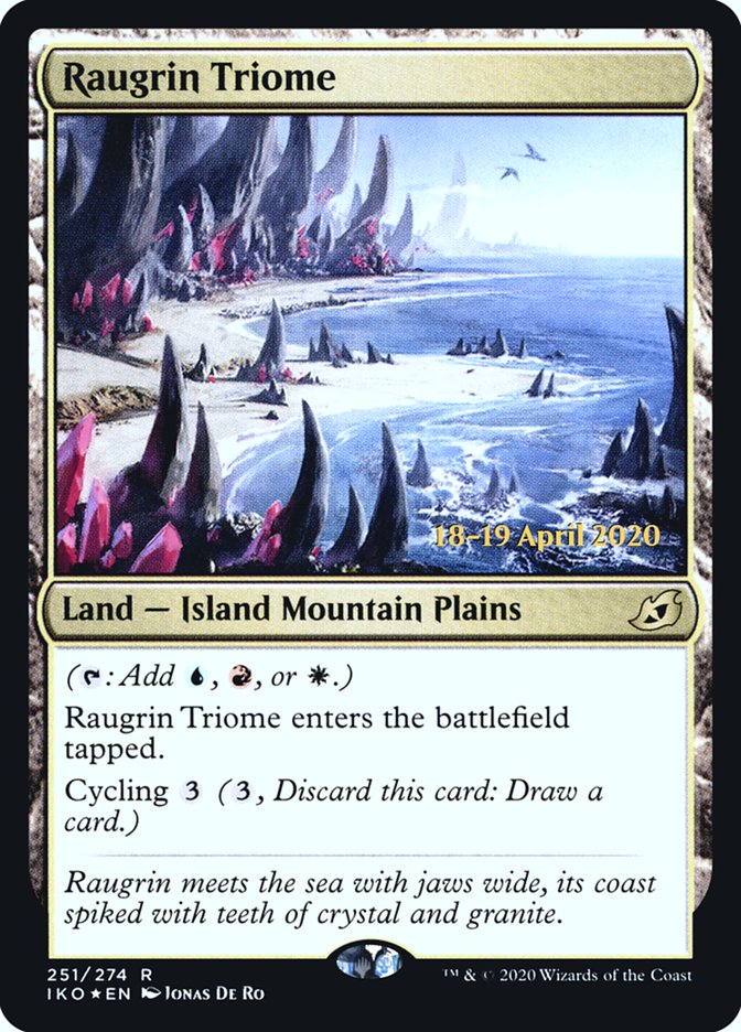 Raugrin Triome  [Ikoria: Lair of Behemoths Prerelease Promos] | The Time Vault CA