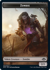 Snake // Zombie Double-sided Token [Commander Collection: Black Tokens] | The Time Vault CA