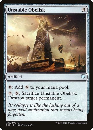 Unstable Obelisk [Commander 2017] | The Time Vault CA