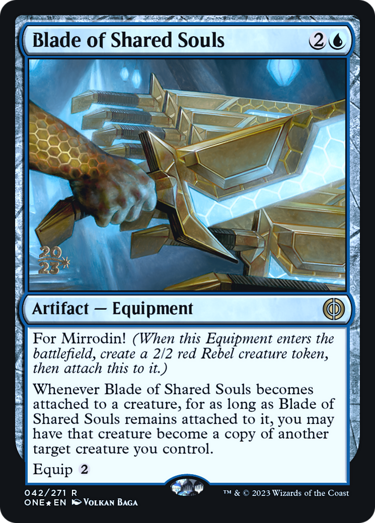 Blade of Shared Souls [Phyrexia: All Will Be One Prerelease Promos] | The Time Vault CA