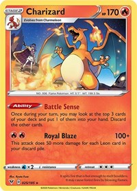 Charizard (025/185) (Cracked Ice Holo) (Theme Deck Exclusive) [Sword & Shield: Vivid Voltage] | The Time Vault CA