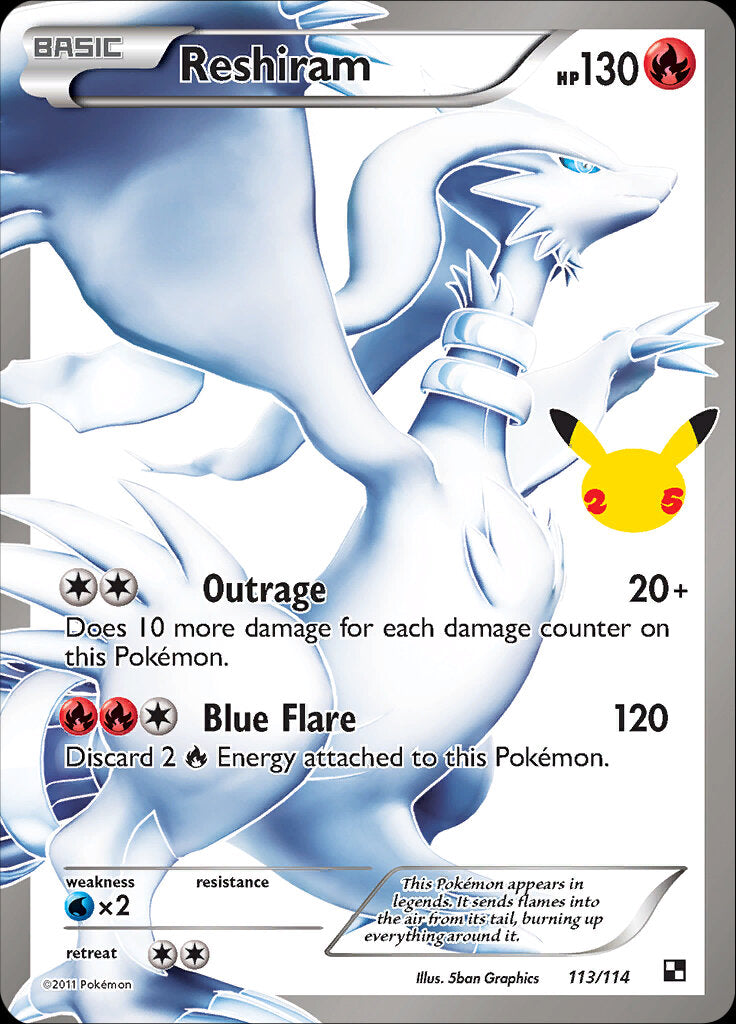 Reshiram (113/114) [Celebrations: 25th Anniversary - Classic Collection] | The Time Vault CA