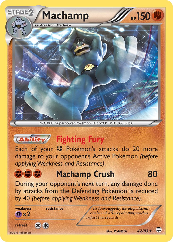 Machamp (42/83) (Theme Deck Exclusive) [XY: Furious Fists] | The Time Vault CA