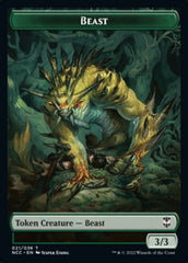 Plant // Beast Double-sided Token [Streets of New Capenna Commander Tokens] | The Time Vault CA
