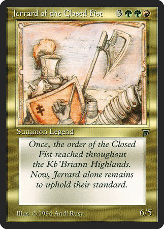 Jerrard of the Closed Fist [Legends] | The Time Vault CA