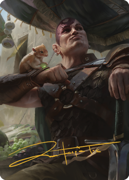 Minsc & Boo, Timeless Heroes Art Card (38) (Gold-Stamped Signature) [Commander Legends: Battle for Baldur's Gate Art Series] | The Time Vault CA