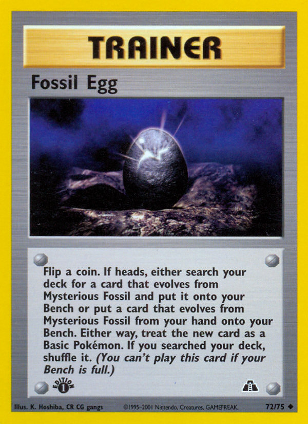 Fossil Egg (72/75) [Neo Discovery 1st Edition] | The Time Vault CA