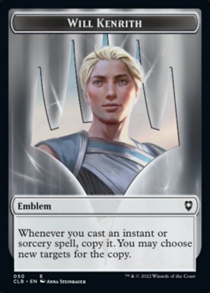 Will Kenrith Emblem // Copy Double-sided Token [Commander Legends: Battle for Baldur's Gate Tokens] | The Time Vault CA