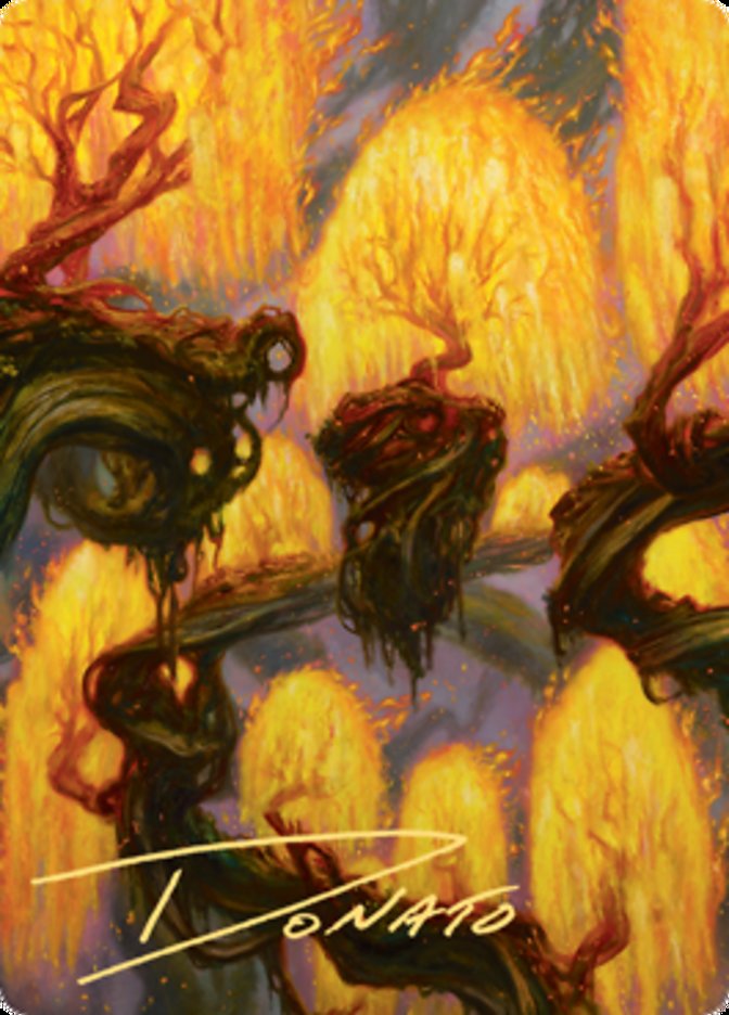 Grove of the Burnwillows Art Card (Gold-Stamped Signature) [Zendikar Rising Art Series] | The Time Vault CA