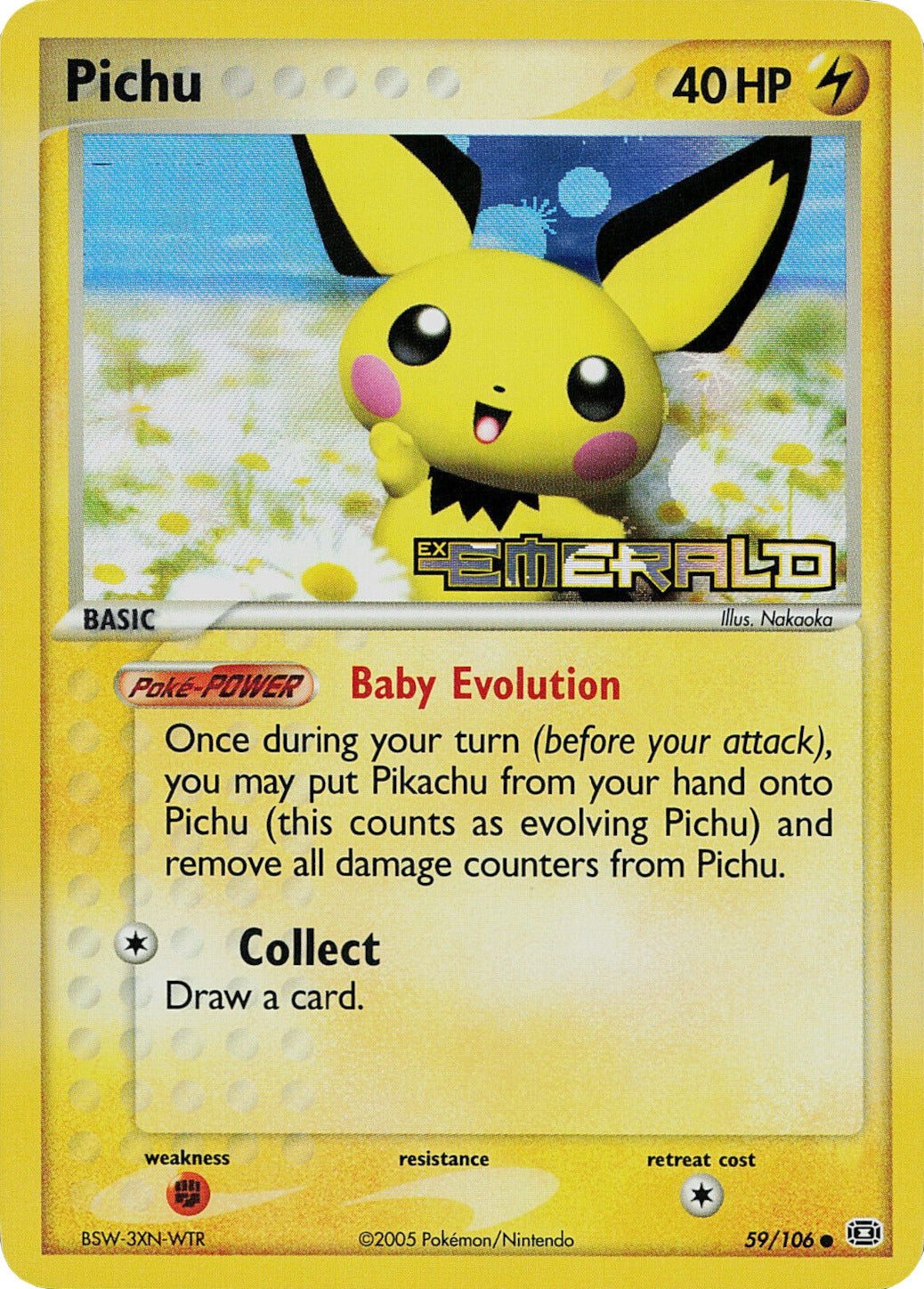 Pichu (59/106) (Stamped) [EX: Emerald] | The Time Vault CA