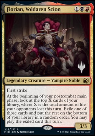 Florian, Voldaren Scion (Promo Pack) [Innistrad: Midnight Hunt Promos] | The Time Vault CA