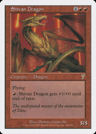 Shivan Dragon [Seventh Edition] | The Time Vault CA