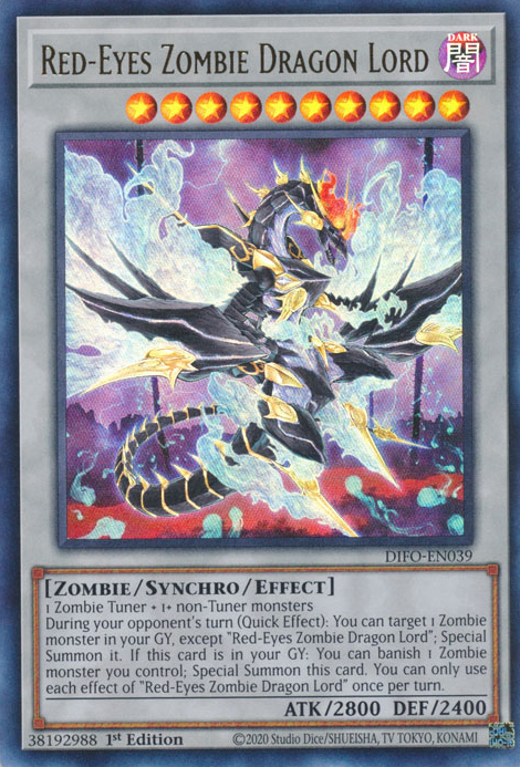 Red-Eyes Zombie Dragon Lord [DIFO-EN039] Ultra Rare | The Time Vault CA