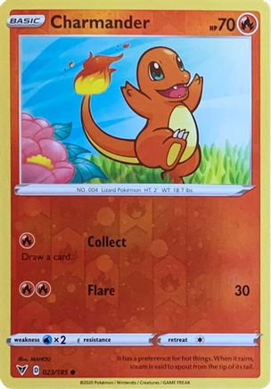 Charmander (023/185) (Reverse Cosmos Holo) [Sword & Shield: Vivid Voltage] | The Time Vault CA