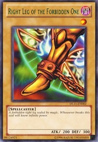 Right Leg of the Forbidden One (Green) [DL11-EN002] Rare | The Time Vault CA