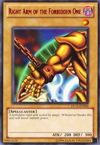 Right Arm of the Forbidden One (Red) [DL11-EN004] Rare | The Time Vault CA