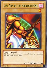 Left Arm of the Forbidden One (Green) [DL11-EN005] Rare | The Time Vault CA