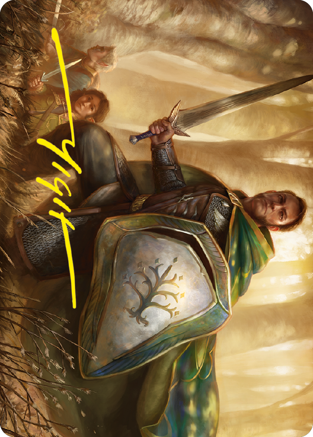 Boromir, Warden of the Tower Art Card (Gold-Stamped Signature) [The Lord of the Rings: Tales of Middle-earth Art Series] | The Time Vault CA