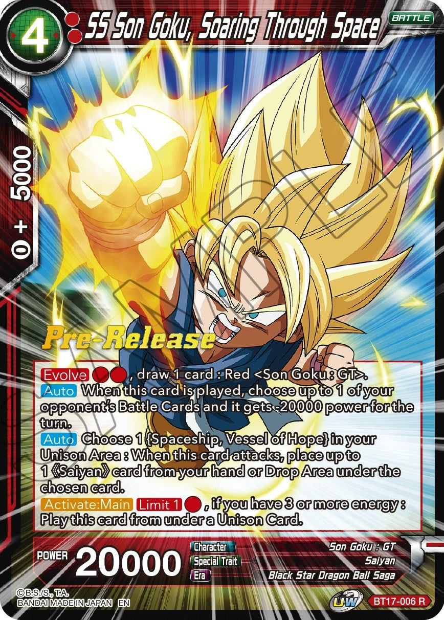 SS Son Goku, Soaring Through Space (BT17-006) [Ultimate Squad Prerelease Promos] | The Time Vault CA