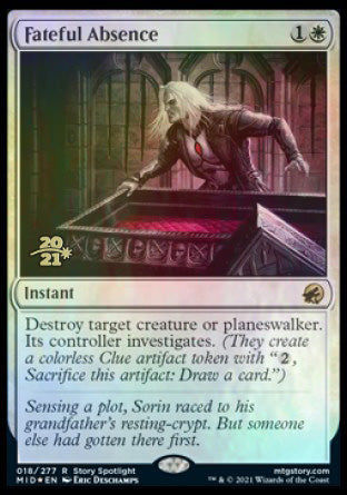 Fateful Absence [Innistrad: Midnight Hunt Prerelease Promos] | The Time Vault CA