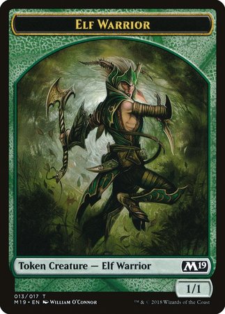 Elf Warrior Token [Core Set 2019 Tokens] | The Time Vault CA