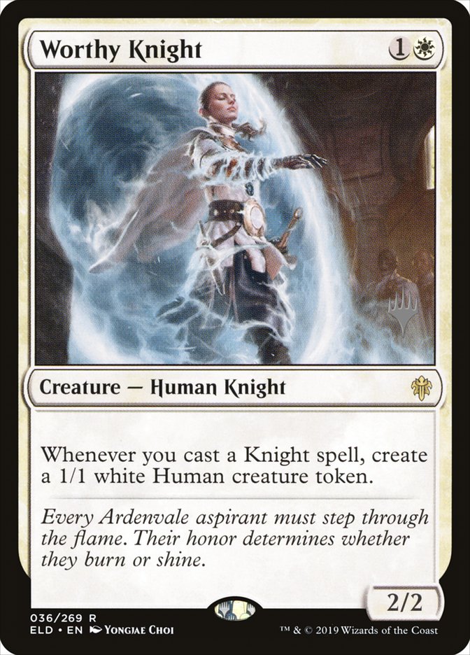 Worthy Knight (Promo Pack) [Throne of Eldraine Promos] | The Time Vault CA