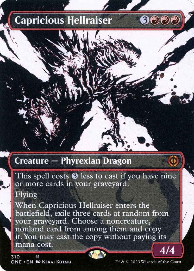 Capricious Hellraiser (Borderless Ichor) [Phyrexia: All Will Be One] | The Time Vault CA