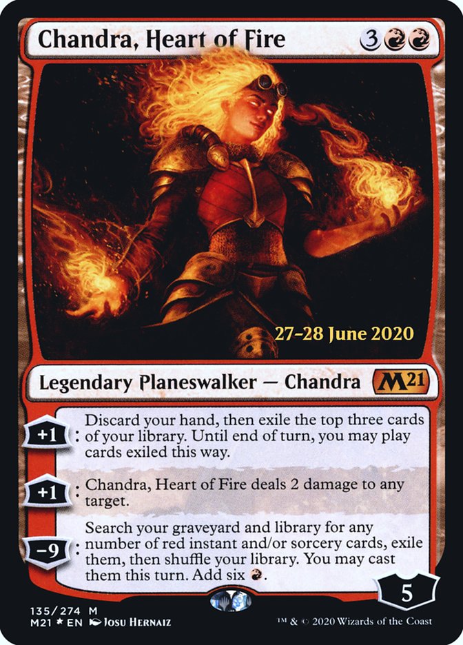 Chandra, Heart of Fire  [Core Set 2021 Prerelease Promos] | The Time Vault CA