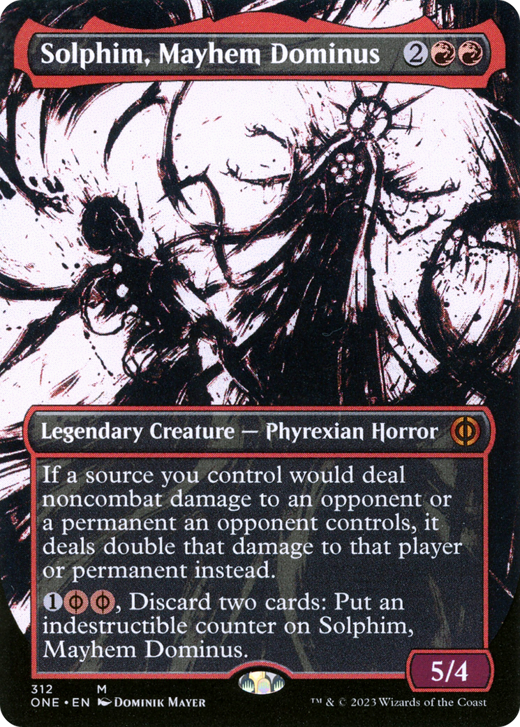 Solphim, Mayhem Dominus (Borderless Ichor) [Phyrexia: All Will Be One] | The Time Vault CA