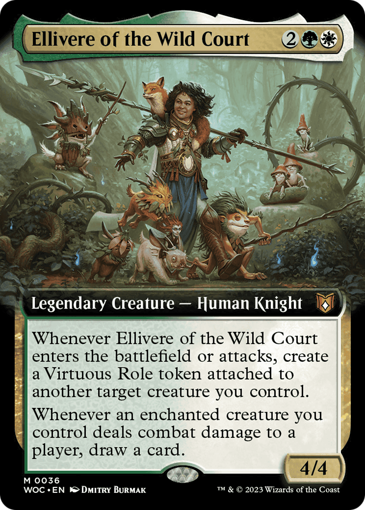 Ellivere of the Wild Court (Extended Art) [Wilds of Eldraine Commander] | The Time Vault CA