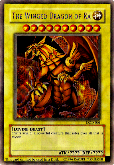 The Winged Dragon of Ra [DOD-001] Prismatic Secret Rare | The Time Vault CA