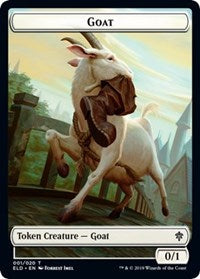 Goat // Food (18) Double-sided Token [Throne of Eldraine Tokens] | The Time Vault CA