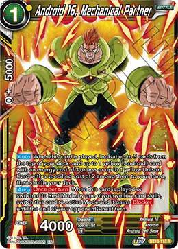 Android 16, Mechanical Partner (Rare) [BT13-113] | The Time Vault CA