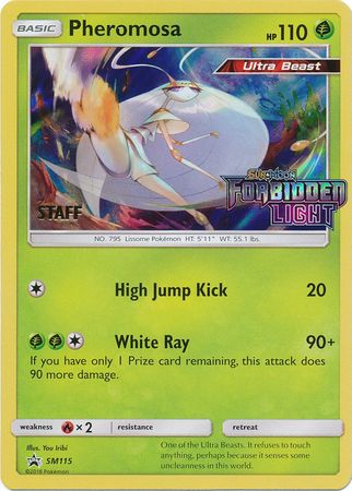 Pheromosa (SM115) (Staff Prerelease Promo) [Sun & Moon: Black Star Promos] | The Time Vault CA