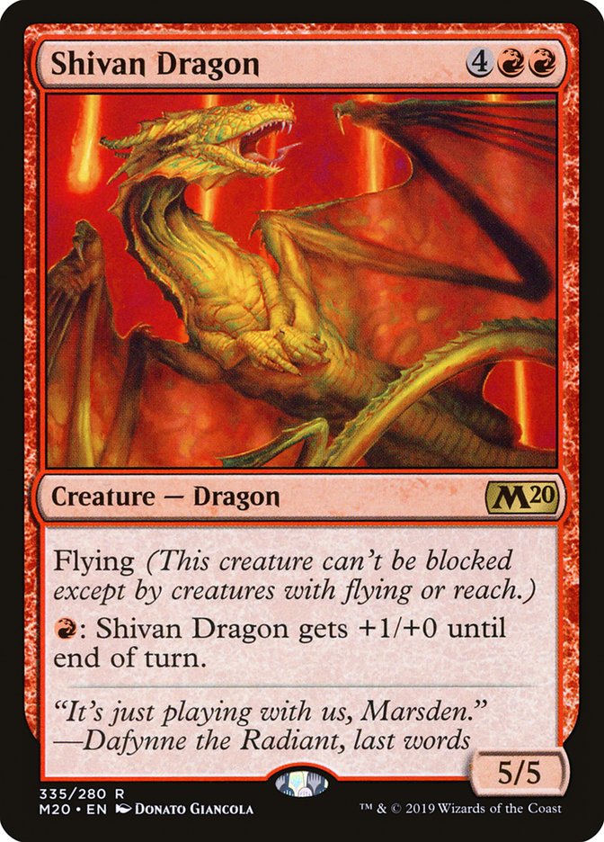 Shivan Dragon [Core Set 2020] | The Time Vault CA