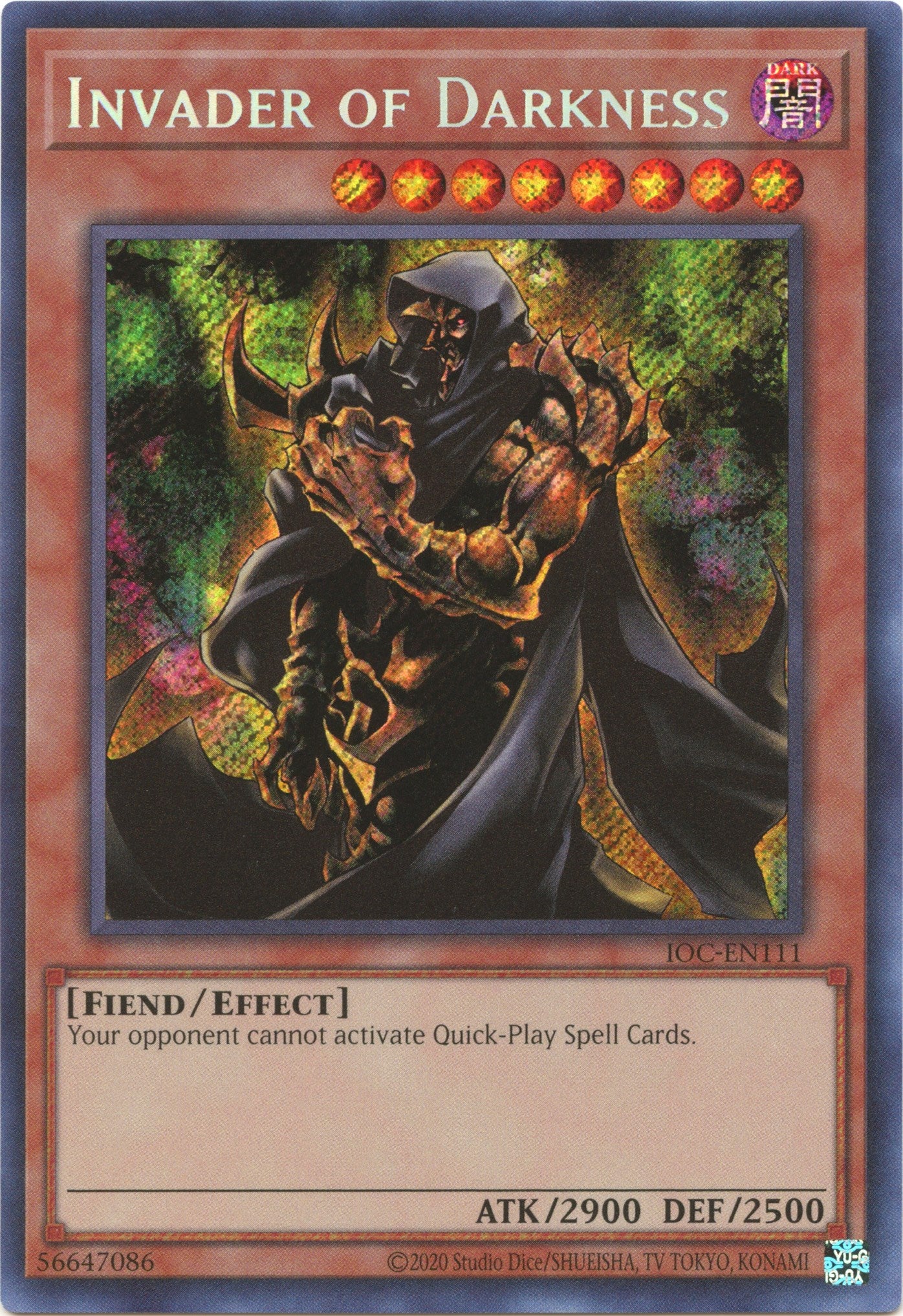 Invader of Darkness (25th Anniversary) [IOC-EN111] Secret Rare | The Time Vault CA