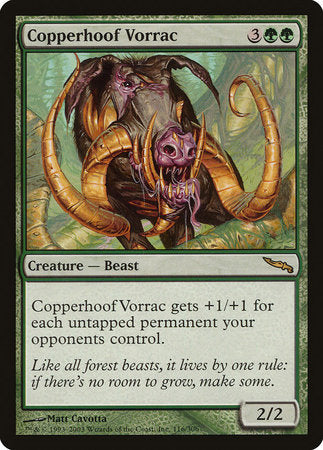 Copperhoof Vorrac [Mirrodin] | The Time Vault CA