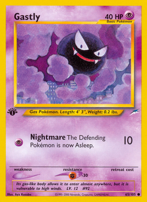 Gastly (65/105) [Neo Destiny 1st Edition] | The Time Vault CA