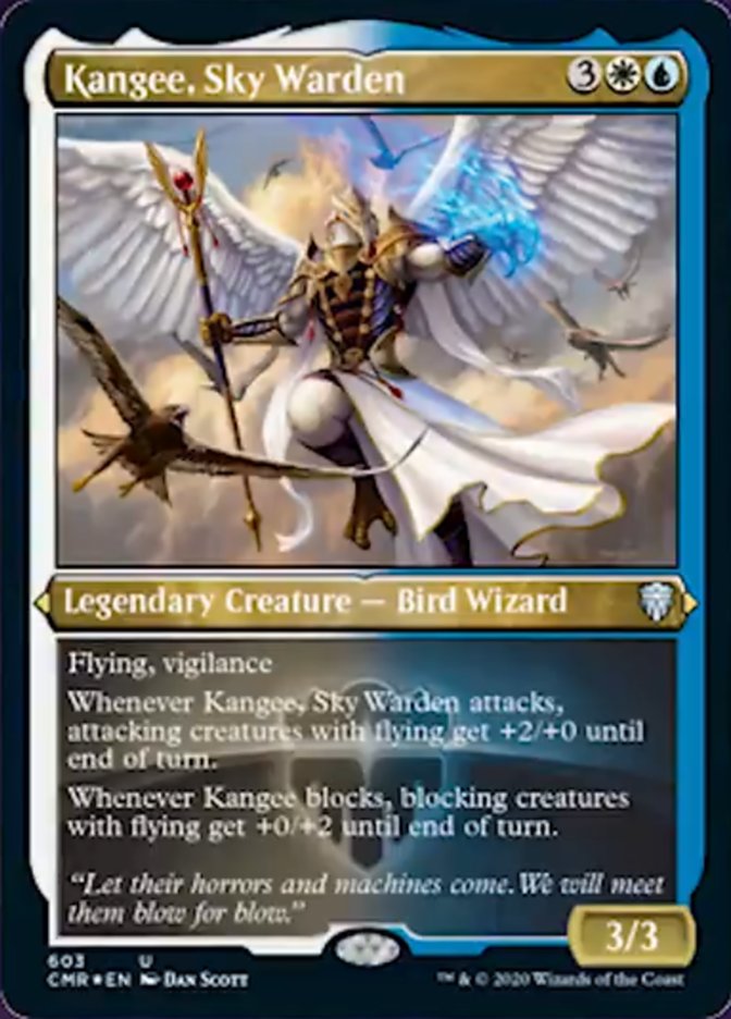 Kangee, Sky Warden (Foil Etched) [Commander Legends] | The Time Vault CA