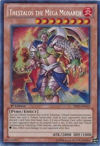 Thestalos the Mega Monarch [PRIO-EN035] Secret Rare | The Time Vault CA