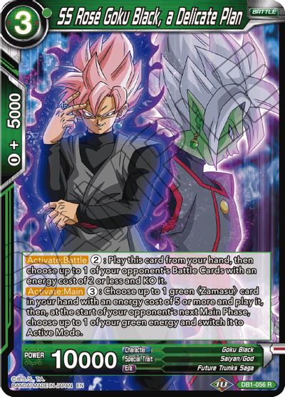 SS Rose Goku Black, a Delicate Plan (Reprint) (DB1-056) [Battle Evolution Booster] | The Time Vault CA
