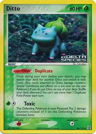 Ditto (36/113) (Stamped) [EX: Delta Species] | The Time Vault CA