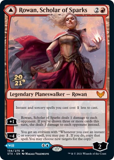 Rowan, Scholar of Sparks // Will, Scholar of Frost [Strixhaven: School of Mages Prerelease Promos] | The Time Vault CA