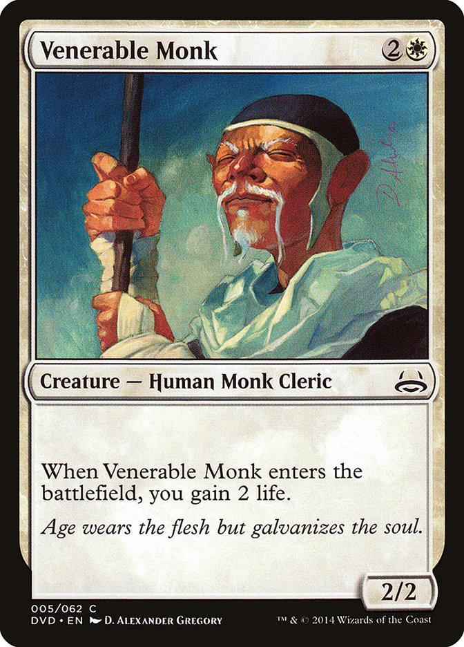 Venerable Monk (Divine vs. Demonic) [Duel Decks Anthology] | The Time Vault CA