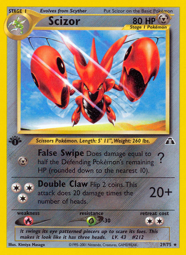 Scizor (29/75) [Neo Discovery 1st Edition] | The Time Vault CA