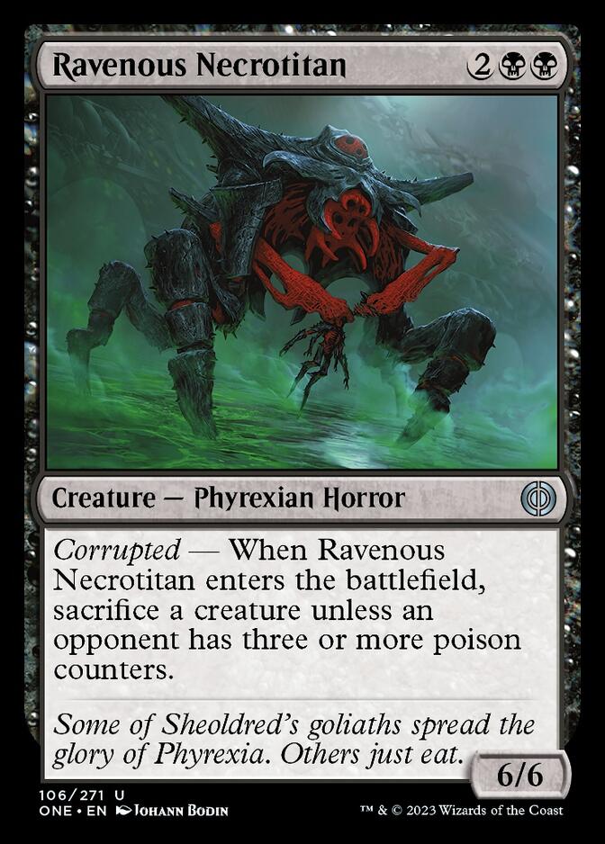 Ravenous Necrotitan [Phyrexia: All Will Be One] | The Time Vault CA