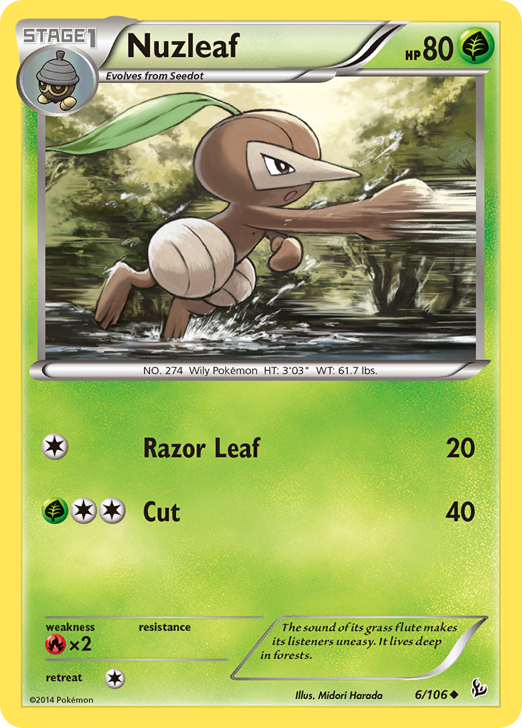 Nuzleaf (6/106) [XY: Flashfire] | The Time Vault CA